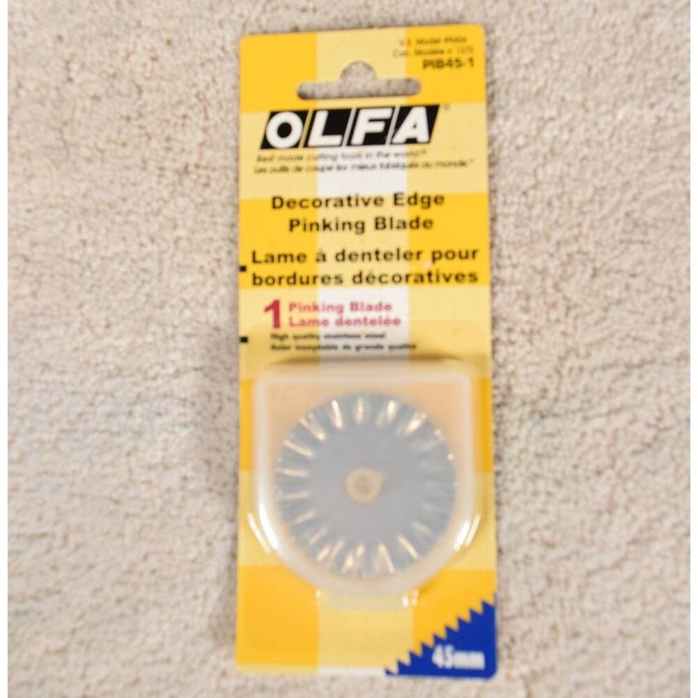 Olfa Decorative Edge Pinking Rotary Blade New in Package 45 mm